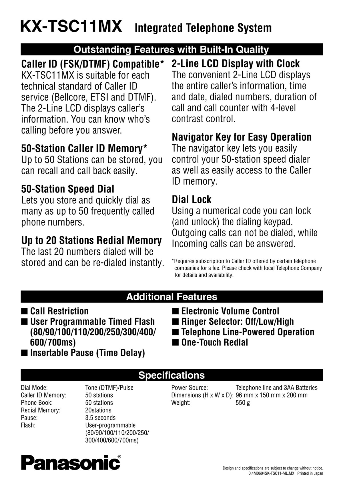 KX-TSC11MX,โทรศัพท์สายเดียว,Singleline,Telephone,โทรศัพท์ตั้งโต๊ะ,ใช้กับ,ตู้สาขาโทรศัพท์,Panasonic