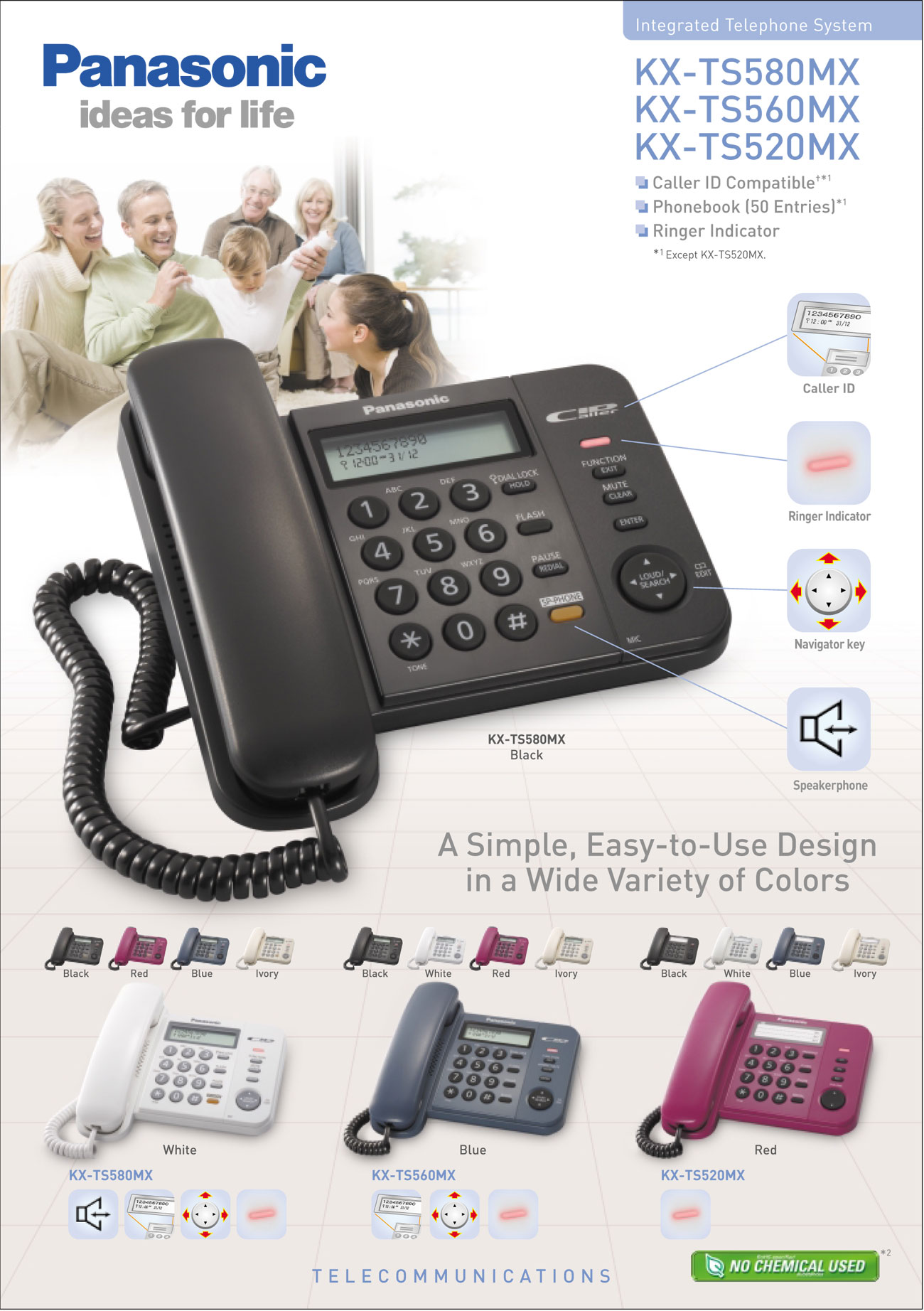 KX-TS560MX,โทรศัพท์สายเดียว,Singleline,Telephone,โทรศัพท์ตั้งโต๊ะ,ใช้กับ,ตู้สาขาโทรศัพท์,Panasonic